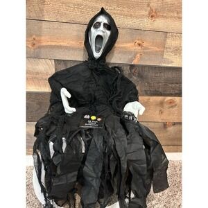 Happy Halloween Silent Screamer Light-Up Hanging Decoration 36" NEW‎